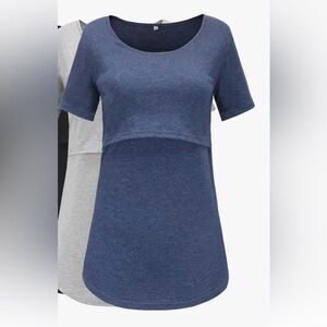 Chic Blue Short Sleeve Tee